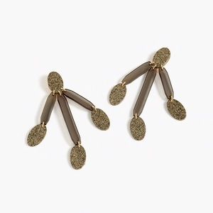 J. Crew oval and bead earrings